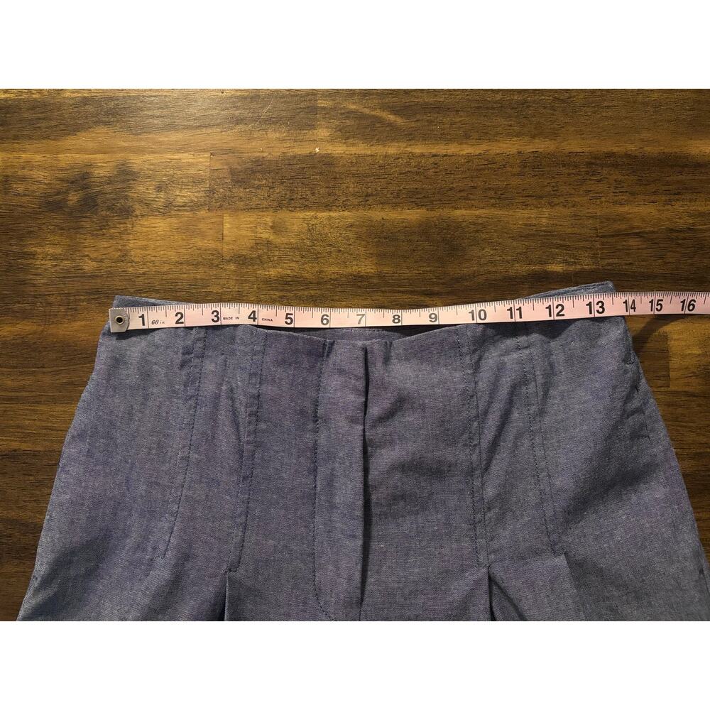 New York & Company Women's 2 27 x 32 Pants Wide Leg 100% Cotton Trousers Pleated - Picture 9 of 13